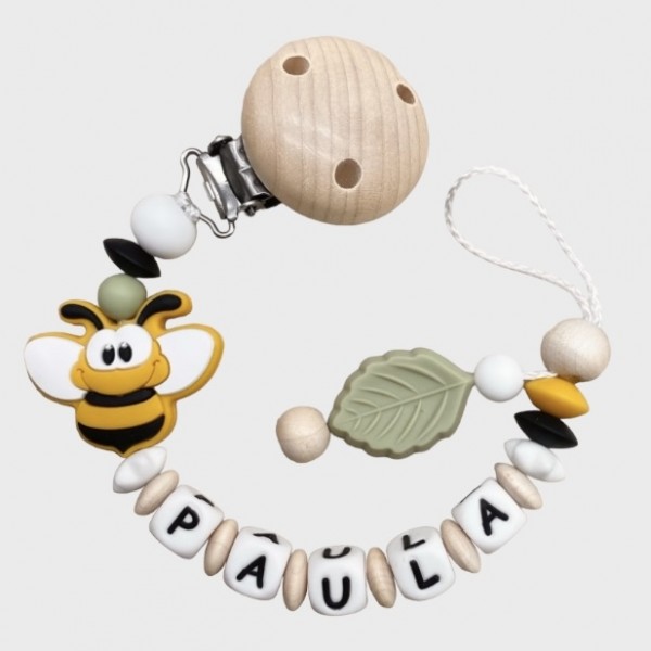Nuggikette/Schnullerkette Biene